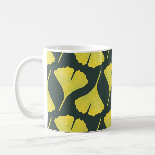 Mug Motif vert Ginkgo Leaf - Printemps Botanique (Gauche)