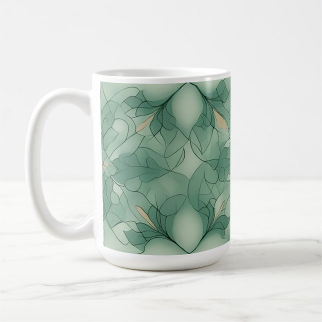 Mug Motif vert moderne Geo (Gauche)