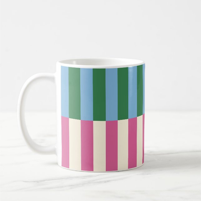 Mug Motif vertical à rayures colorées (Gauche)