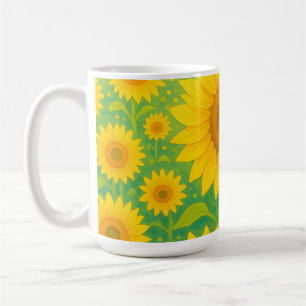 Mug Motif vibrant de champ de tournesols