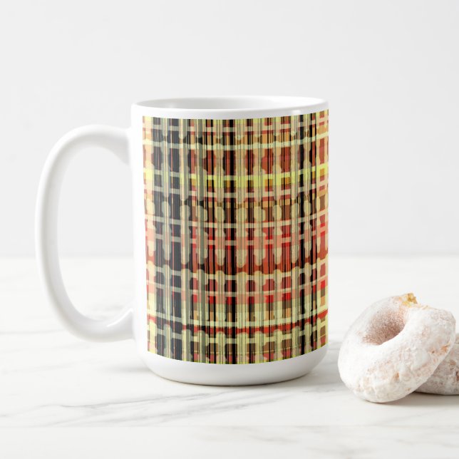 Mug Motif Vichy Country Carreau de pêche (Avec donut)