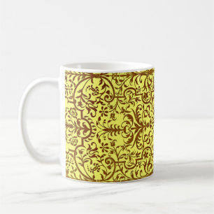Mug Motif victorien jaune
