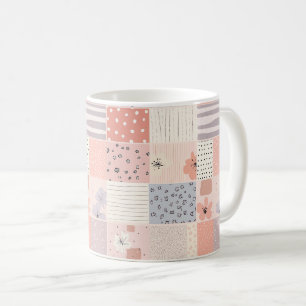 Mug Motif vintage à écailles florales - Pastel (9)