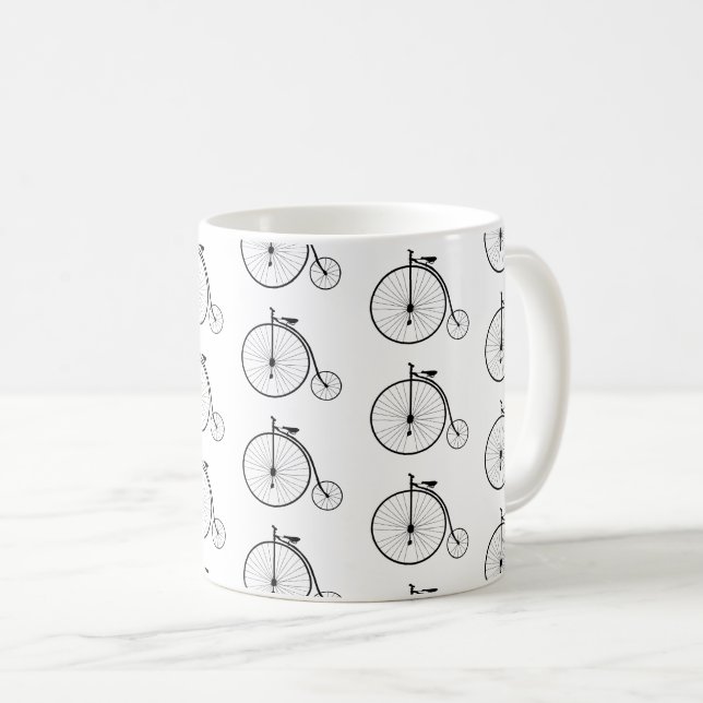 Mug Motif vintage à vélo (Devant droit)