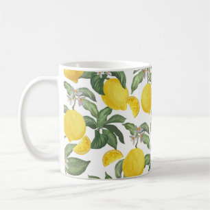 Mug Motif vintage au citron sans soudure. Retour de fr