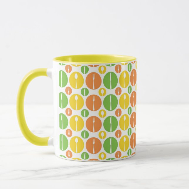 Mug Motif vintage de couverts (Gauche)