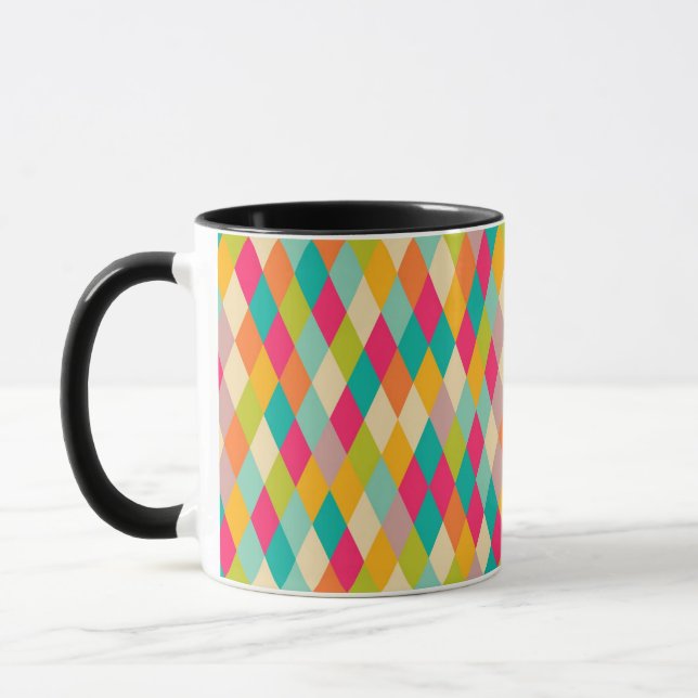 Mug Motif vintage de harlequin (Gauche)