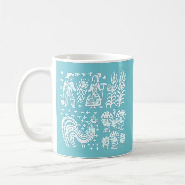 Mug Motif vintage de Pyrex - blanc de Butterprint (Gauche)