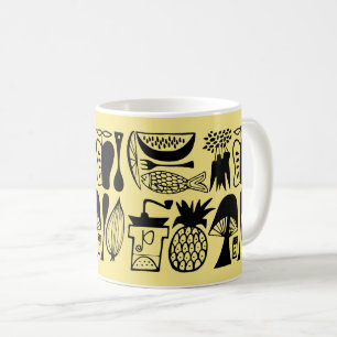 Mug Motif vintage de Pyrex - cuisine de mod (noir)