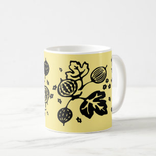 Mug Motif vintage de Pyrex - noir de groseille à