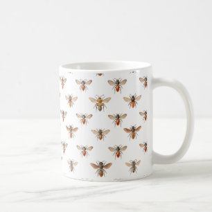 Mug Motif vintage d'illustration d'abeille