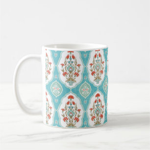Mug motif vintage fleuri sans couture à l'orientale