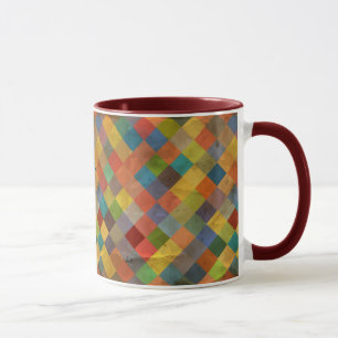Mug Motif vintage. Géométrique