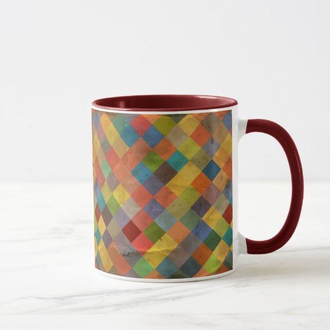 Mug Motif vintage. Géométrique (Droite)