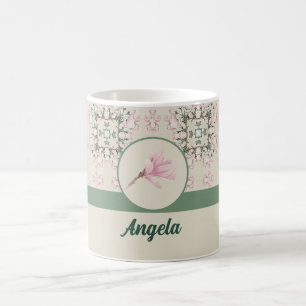 Mug Motif vintage Magnolia Blossom Ephemera