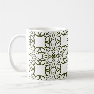 Mug motif vintage sans couture ornementale. abstrait, 