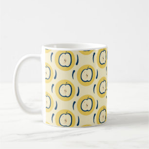 Mug Motif vintage sans soudure avec pomme. 