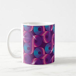 Mug motif vintage sans soudure. Rangeur géométrique