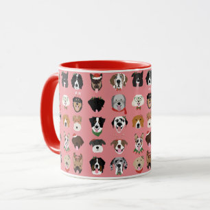 Mug Motif visage chien de Noël