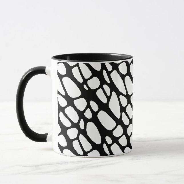 Mug Motif Web gothique noir et blanc (Gauche)