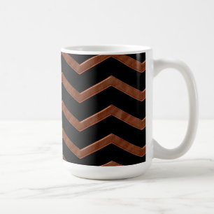 Mug Motif Zag en bronze métallique