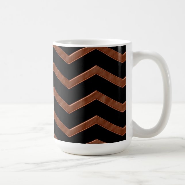 Mug Motif Zag en bronze métallique (Droite)