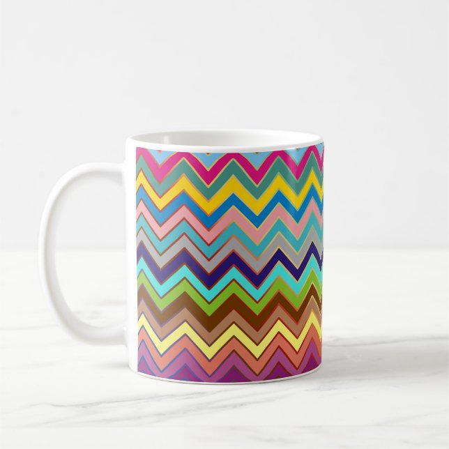 Mug Motif ZIGZAG - couleur + vos idées (Gauche)