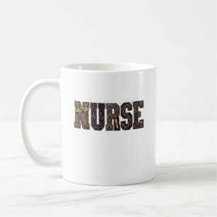 Mug Motifs abstraits en typographie 'NURSE' en gras