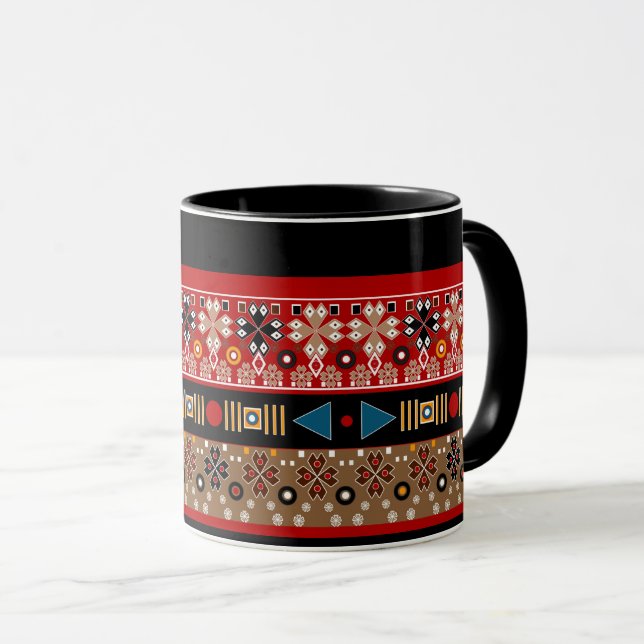 Mug Motifs africains, coussin jeté à motif oriental (Devant droit)