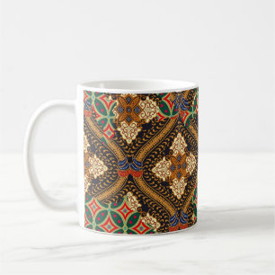 Mug motifs batik indonésiens avec plan très distinctif