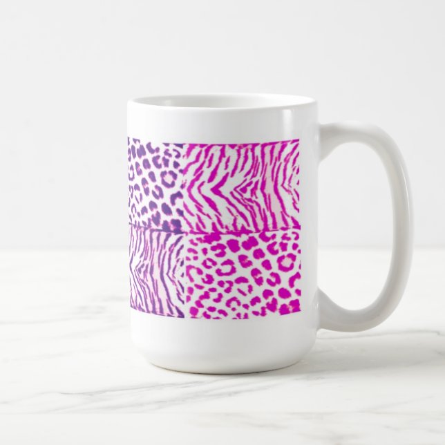 Mug Motifs d'animaux sauvages rose et violet (Droite)