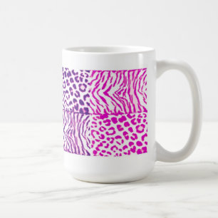 Mug Motifs d'animaux sauvages roses et pourpres
