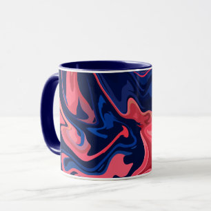 Mug Motifs de flux Abstraits en couleurs vives