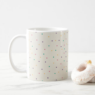 Mug Motifs de points de confettis colorés élégants