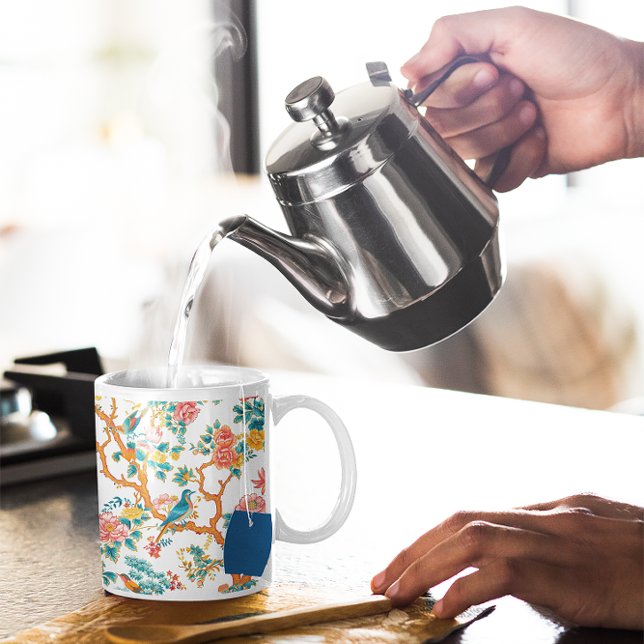 Mug Motifs d'inspiration asiatique, Fleurs colorées oi (Créateur téléchargé)