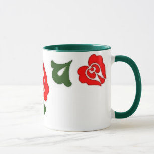 Mug Motifs floraux hongrois - tulipes rouges