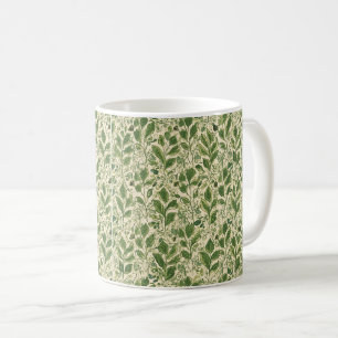 Mug Motifs floraux vintage William Morris vert