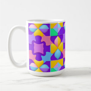 Mug Motifs géométriques abstraits colorés