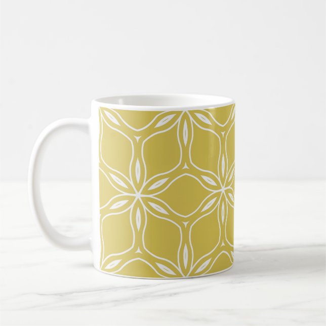 Mug Motifs géométriques fleuris sans couture. vintag t (Gauche)