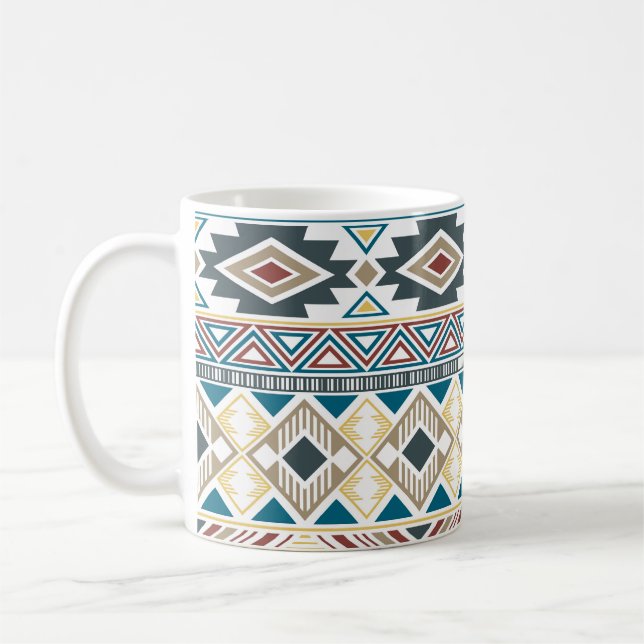 Mug Motifs Tribaux Aztèques : Design géométrique sans  (Gauche)
