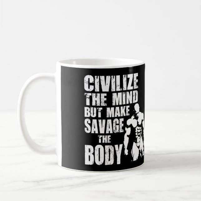 Mug Motivation "Body building" - Faire Savage le corps (Gauche)