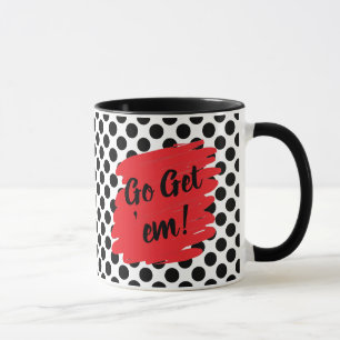 Mug Motivation Daub rouge et points noirs