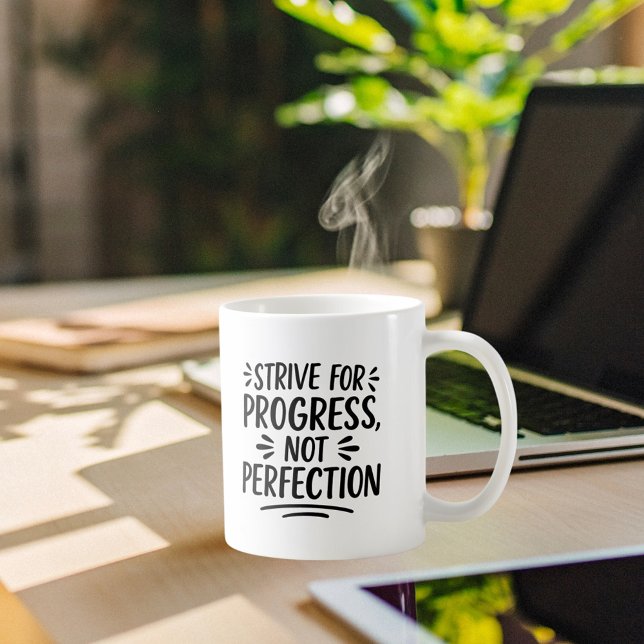 Mug Motivation de citation en noir blanc (Créateur téléchargé)