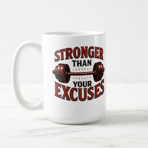 Mug Motivation de salle de sport Plus forte que vos ex