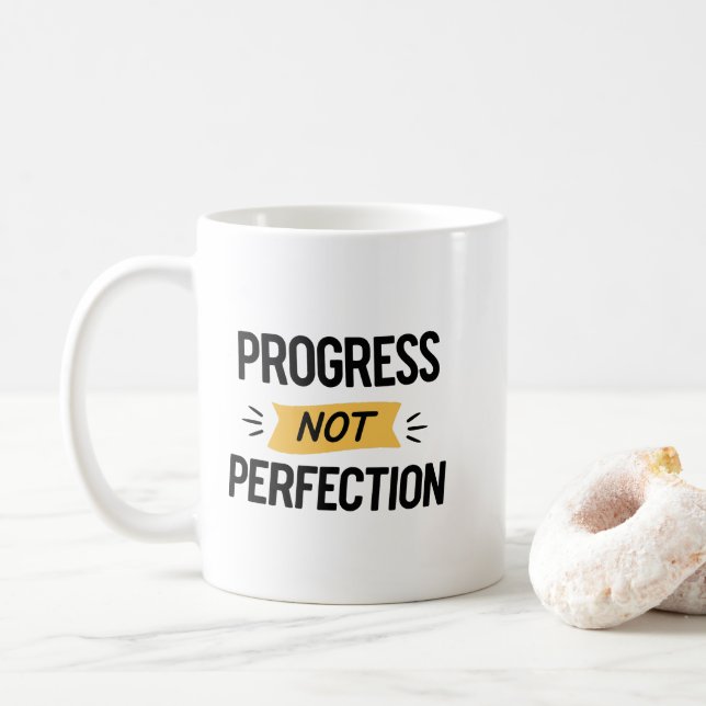 Mug Motivation de santé mentale écrite à la main moder (Avec donut)
