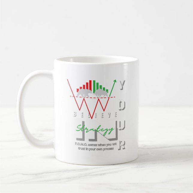 Mug Motivation de transaction | Hausse | Modèle (Gauche)