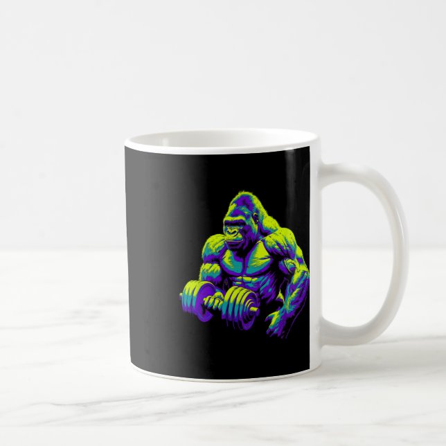 Mug Motivation de travail de gym de singe de gorille B (Droite)
