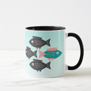 Mug Motivation du poisson libre d'esprit dire