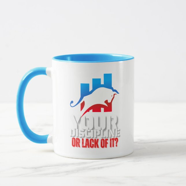 Mug Motivation du trader | Haussier | Discipline (Gauche)