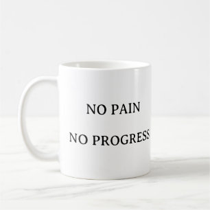 Mug Motivation Fitness - Pas de douleur Pas de progrès